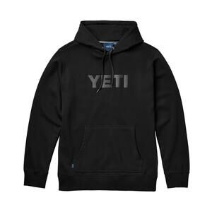 Yeti  Men's Black Classic Fleece Pullover Hoodie Sweatshirt Large Outdoor